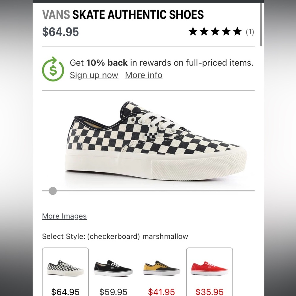 Vans Skate Authentic checkerboard shoes - Picture 2 of 2